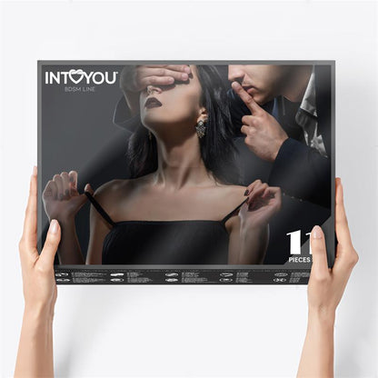INTOYOU BDSM LINE - SET BONDAGE 11 PIEZAS NEGRO