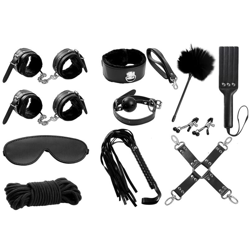 INTOYOU BDSM LINE - SET BONDAGE 11 PIEZAS NEGRO