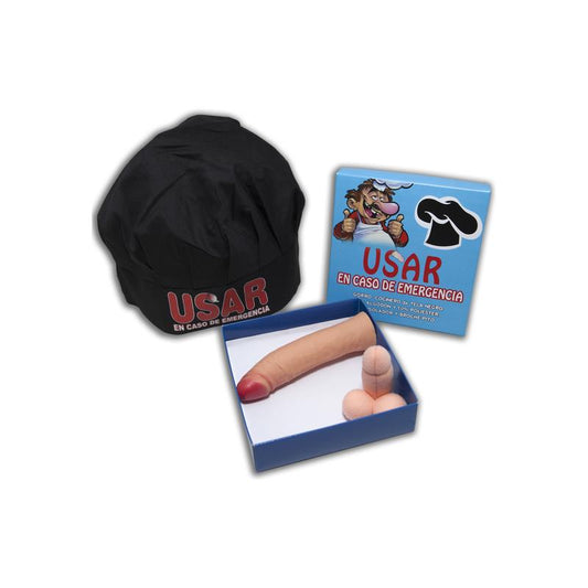DIVERTY SEX - SET CAJA GORRO COCINERO, BROCHE Y ESTIMULADOR