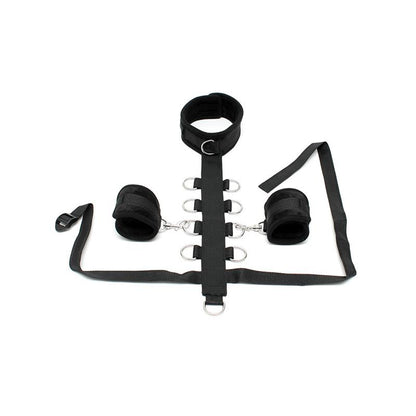 BONDAGE PLAY - SET COLLAR CON ESPOSAS NEGRO