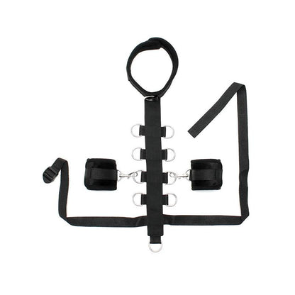 BONDAGE PLAY - SET COLLAR CON ESPOSAS NEGRO