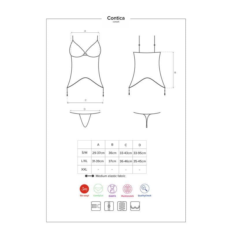 OBSESSIVE - SET CON LIGUERO CONTICA TALLA L/XL