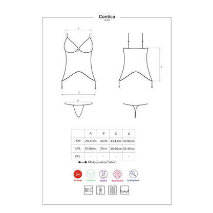 OBSESSIVE - SET CON LIGUERO CONTICA TALLA L/XL