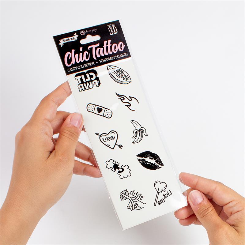 SECRET PLAY - SET DE 10 TATTOOS TEMPORALES CANDY COLLECTION