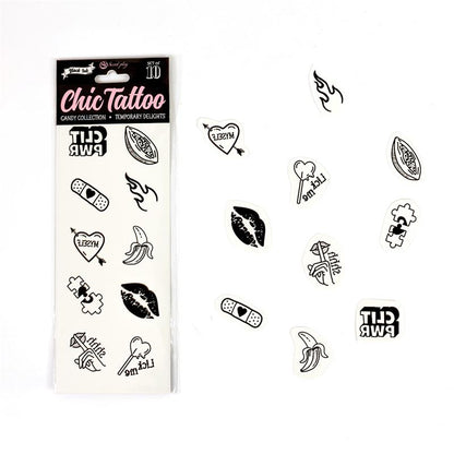 SECRET PLAY - SET DE 10 TATTOOS TEMPORALES CANDY COLLECTION