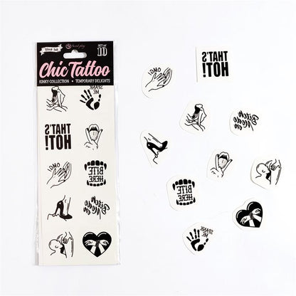 SECRET PLAY - SET DE 10 TATTOOS TEMPORALES KINKY COLLECTION