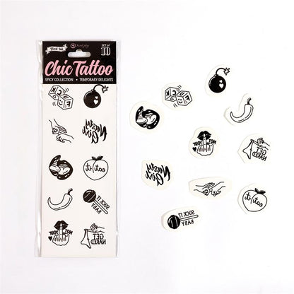 SECRET PLAY - SET DE 10 TATTOOS TEMPORALES SPICY COLLECTION