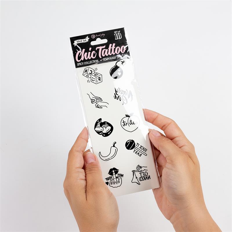 SECRET PLAY - SET DE 10 TATTOOS TEMPORALES SPICY COLLECTION