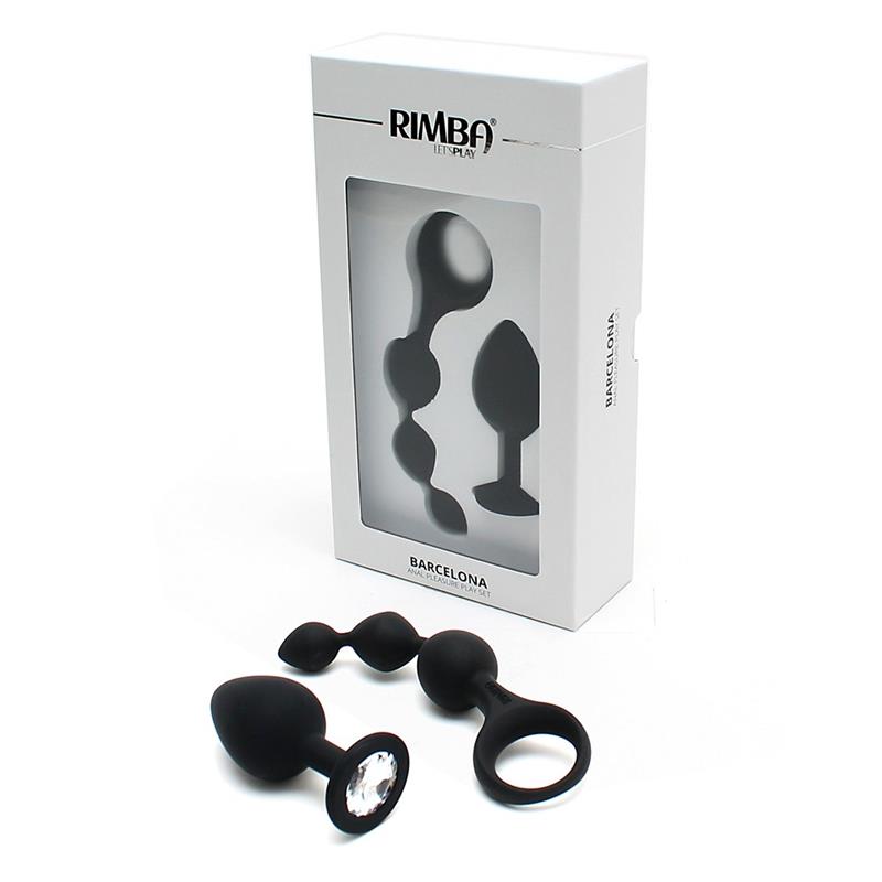 RIMBA - SET DE 2 JUGUETES ANALES BARCELONA NEGRO