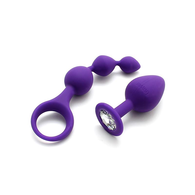 RIMBA - SET DE 2 JUGUETES ANALES BARCELONA PURPURA