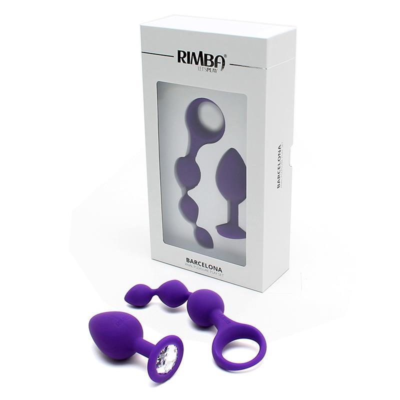 RIMBA TOYS - SET DE 2 JUGUETES ANALES BARCELONA PURPURA