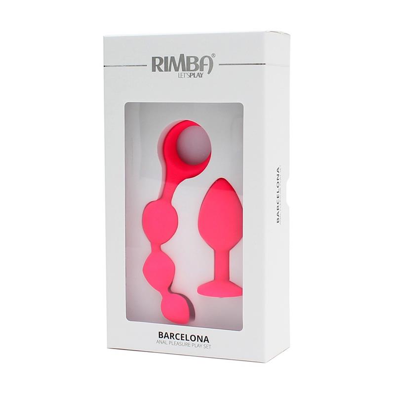 RIMBA TOYS - SET DE 2 JUGUETES ANALES BARCELONA ROSA
