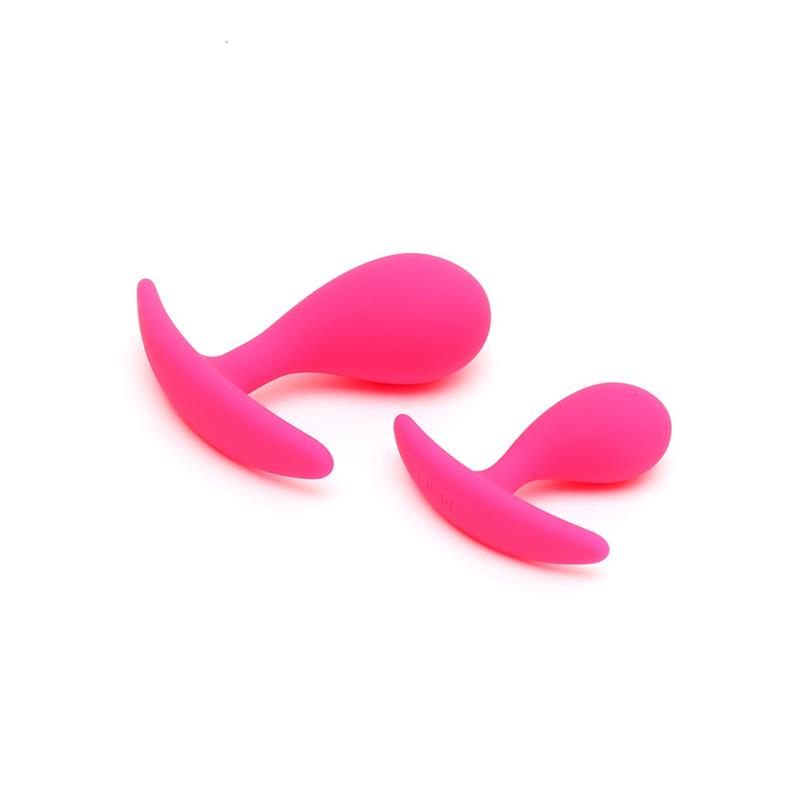 RIMBA TOYS - SET DE 2 PLUGS ANALES ANATÓMICOS COPENHAGEN ROSA