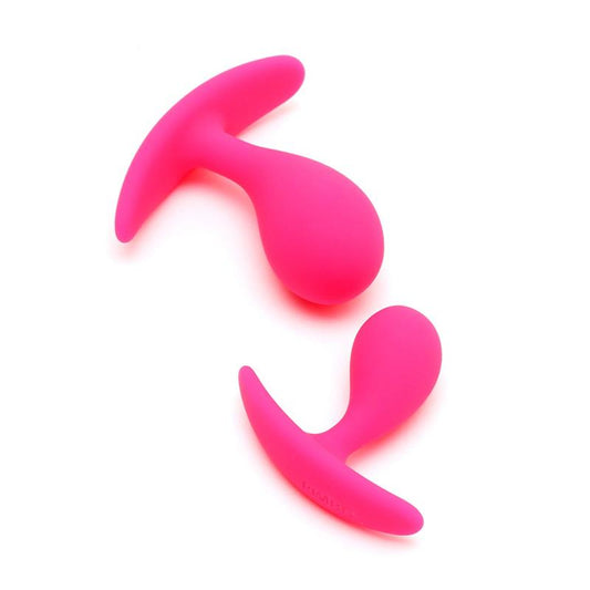 RIMBA TOYS - SET DE 2 PLUGS ANALES ANATÓMICOS COPENHAGEN ROSA