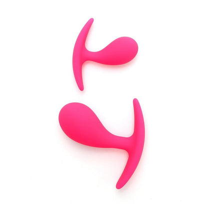 RIMBA TOYS - SET DE 2 PLUGS ANALES ANATÓMICOS COPENHAGEN ROSA