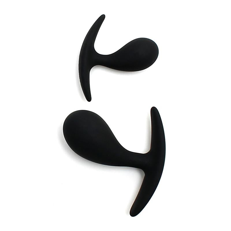 RIMBA TOYS - SET DE 2 PLUGS ANATÓMICOS COPENHAGEN NEGRO