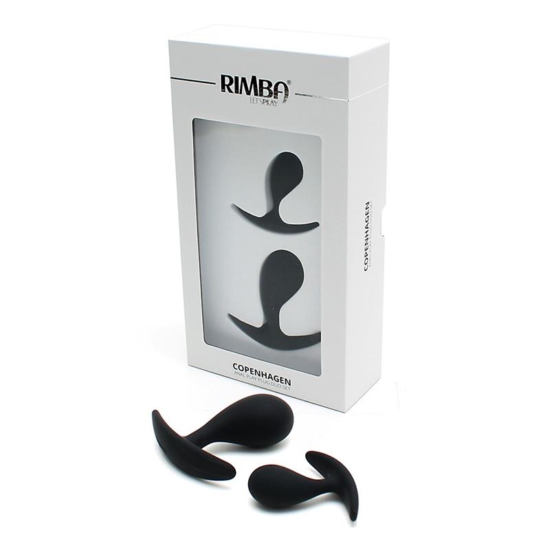 RIMBA - SET DE 2 PLUGS ANATÓMICOS COPENHAGEN NEGRO