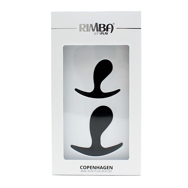 RIMBA TOYS - SET DE 2 PLUGS ANATÓMICOS COPENHAGEN NEGRO