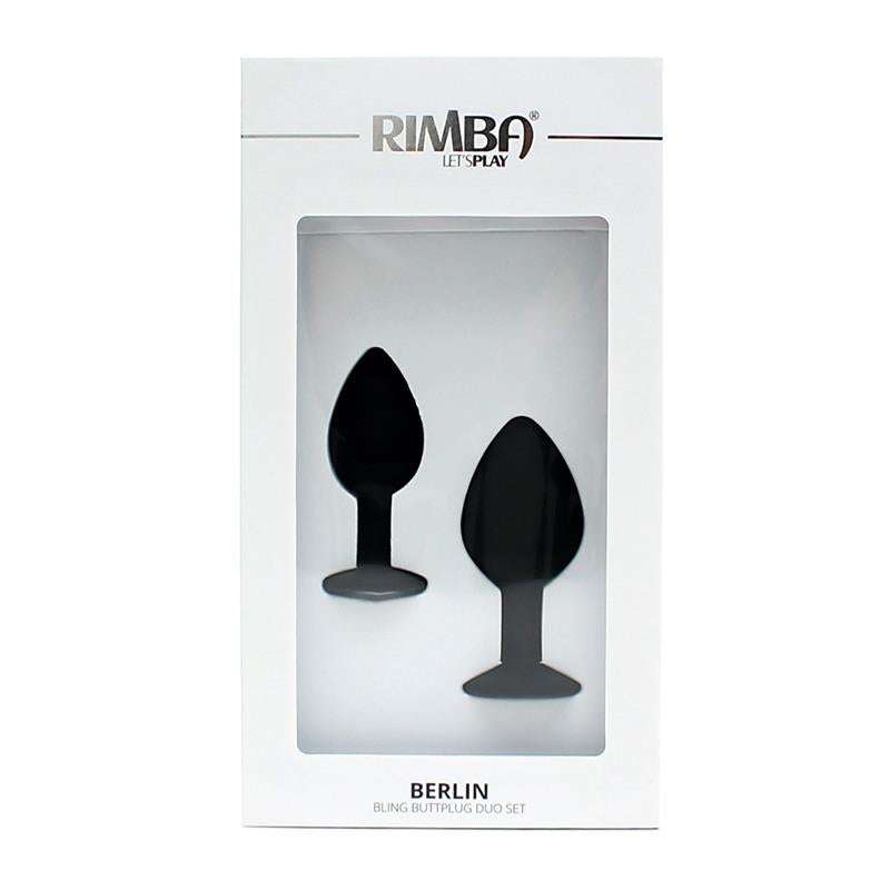 RIMBA TOYS - SET DE 2 PLUGS CON JOYA BERLIN NEGRO