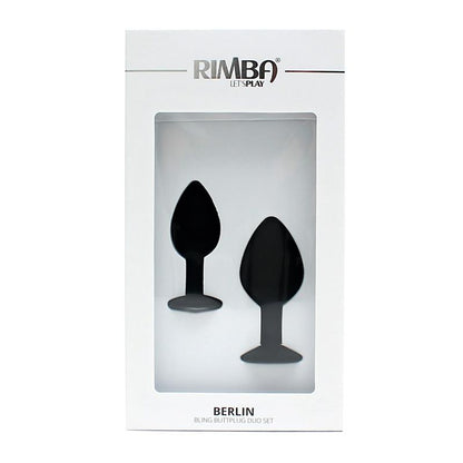 RIMBA TOYS - SET DE 2 PLUGS CON JOYA BERLIN NEGRO