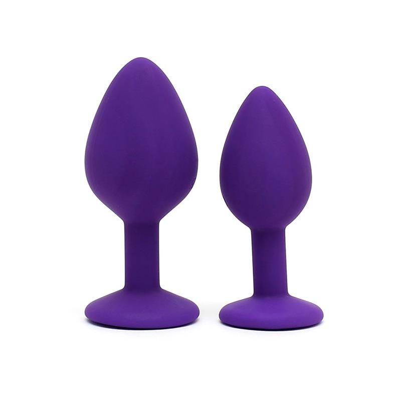 RIMBA TOYS - SET DE 2 PLUGS CON JOYA BERLIN PURPURA