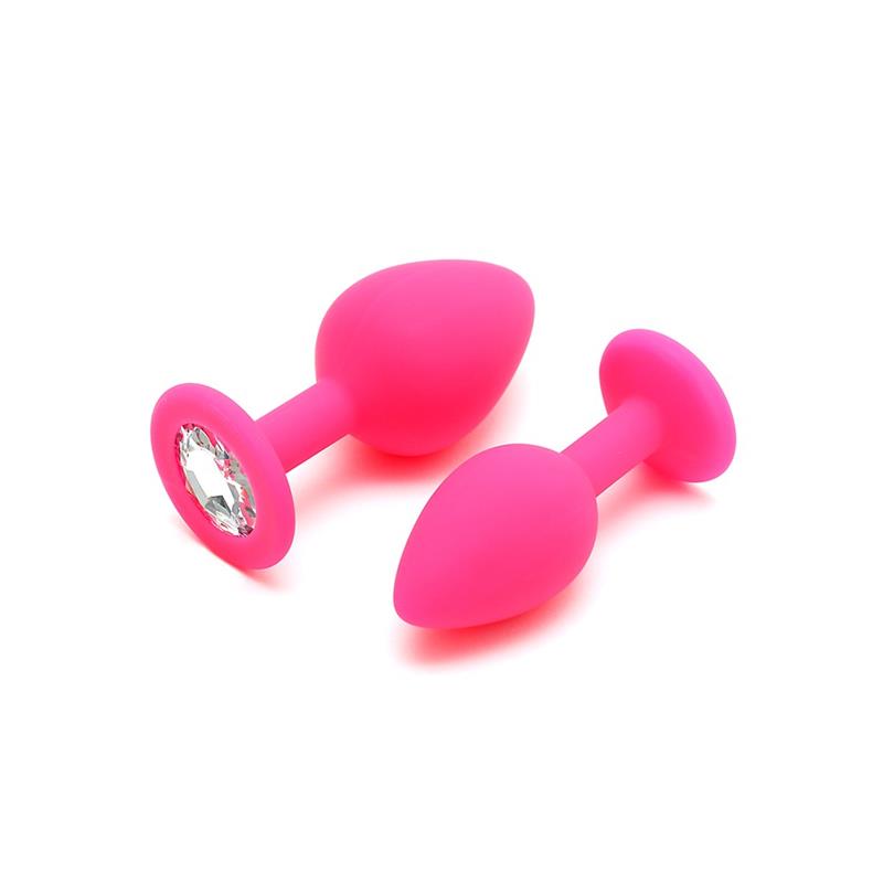 RIMBA TOYS - SET DE 2 PLUGS CON JOYA BERLIN ROSA
