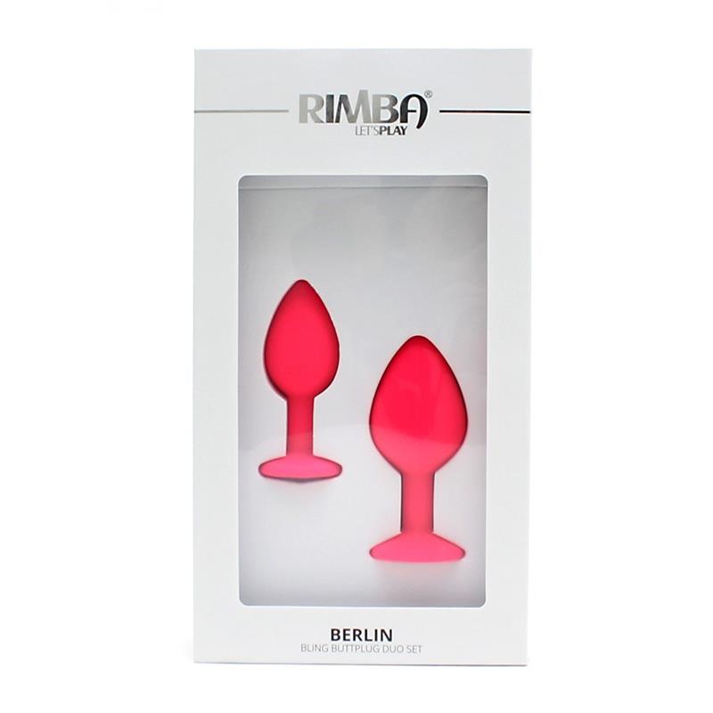 RIMBA TOYS - SET DE 2 PLUGS CON JOYA BERLIN ROSA