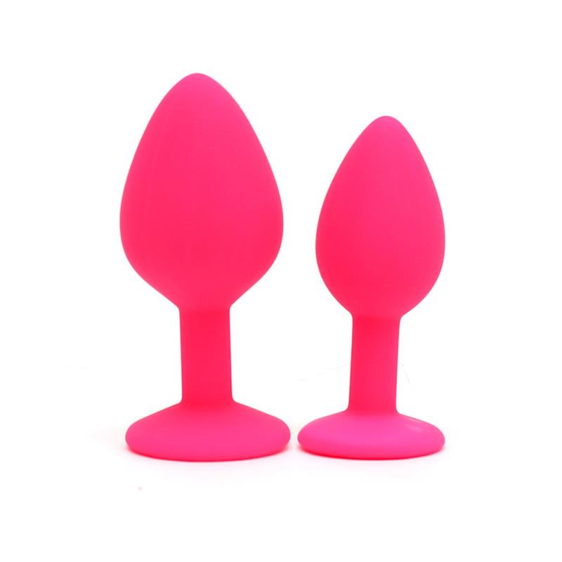 RIMBA TOYS - SET DE 2 PLUGS CON JOYA BERLIN ROSA