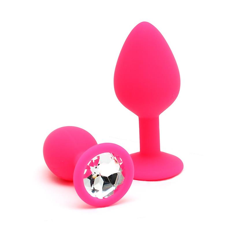 RIMBA TOYS - SET DE 2 PLUGS CON JOYA BERLIN ROSA