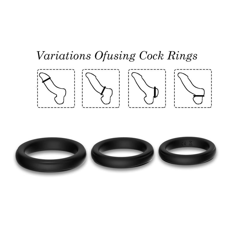 URBAN SKY - SET DE 3 ANILLOS PARA EL PENE