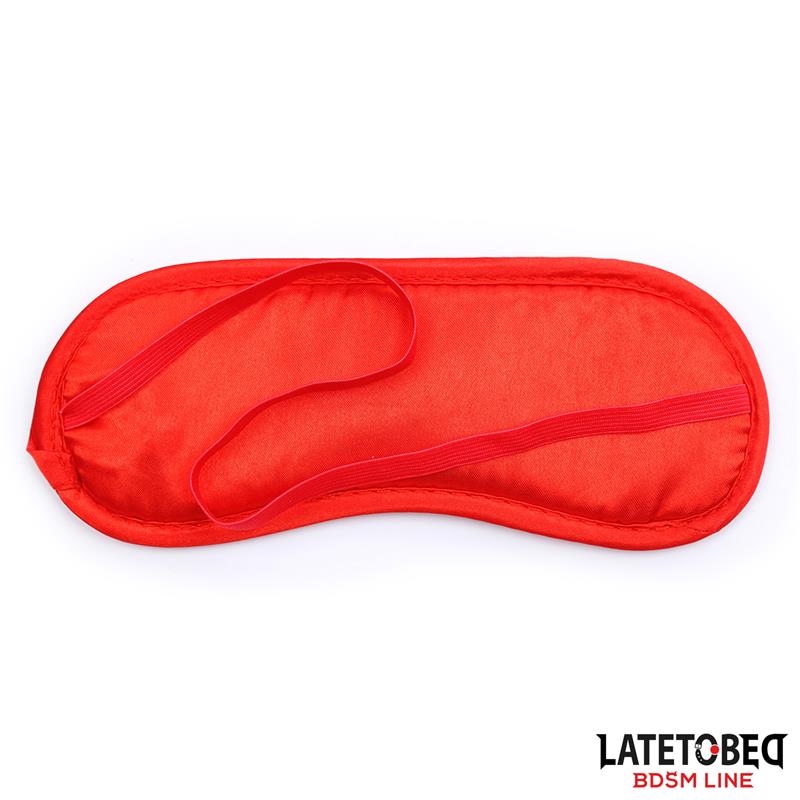 LATETOBED BDSM LINE - SET DE 3 PIEZAS ANTIFAZ, PLUMAS Y ESPOSAS