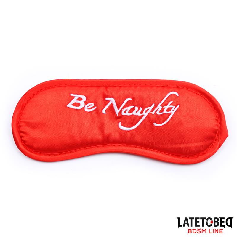 LATETOBED BDSM LINE - SET DE 3 PIEZAS ANTIFAZ, PLUMAS Y ESPOSAS