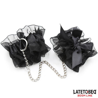 LATETOBED BDSM LINE - SET DE 3 PIEZAS DE BONDAGE ANTIFAZ, ESPOSAS Y PEZONERAS