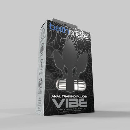 BATHMATE - SET DE 4 PLUGS ENTRENAMIENTO ANAL CON VIBRACIÓN