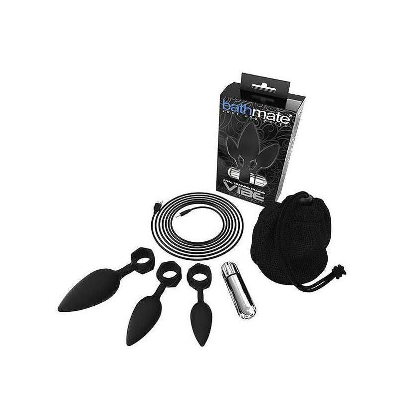 BATHMATE - SET DE 4 PLUGS ENTRENAMIENTO ANAL CON VIBRACIÓN