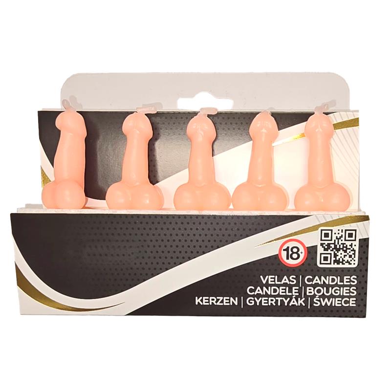 DIVERTY SEX - SET DE 5 VELAS EN FORMA DE PENE