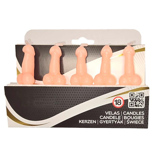 DIVERTY SEX - SET DE 5 VELAS EN FORMA DE PENE