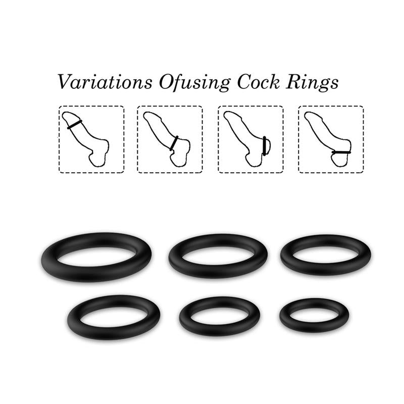 URBAN SKY - SET DE 6 ANILLOS PARA EL PENE