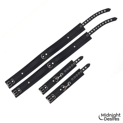 MIDNIGHT DESIRES - SET DE ATADURAS PARA MUSLOS Y MUÑECAS