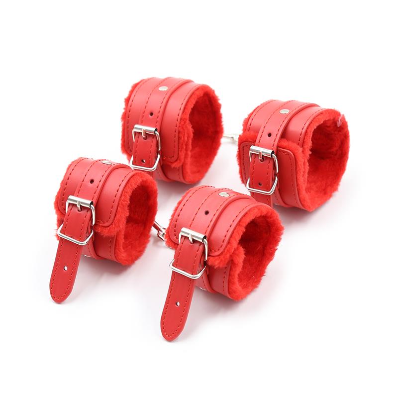 INTOYOU BDSM LINE - SET DE BONDAGE 10 PIEZAS ROJO