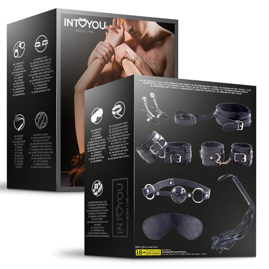 INTOYOU BDSM LINE - SET DE BONDAGE 7 PZ FURRY SET