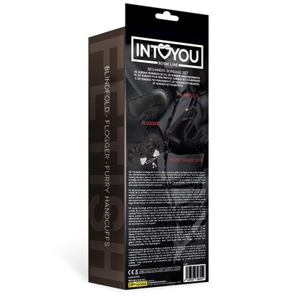 INTOYOU BDSM LINE - SET DE BONDAGE PARA PRINCIPIANTES BEGINNERS 3 PIEZAS NEGRO