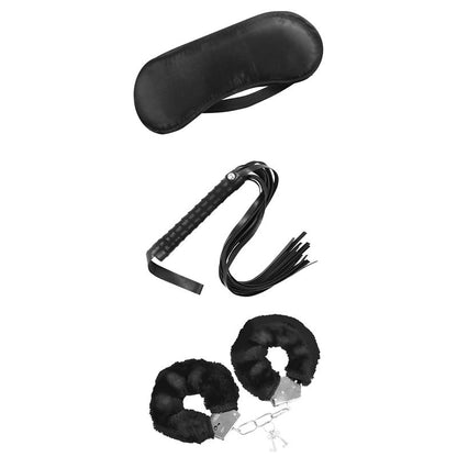 INTOYOU BDSM LINE - SET DE BONDAGE PARA PRINCIPIANTES BEGINNERS 3 PIEZAS NEGRO