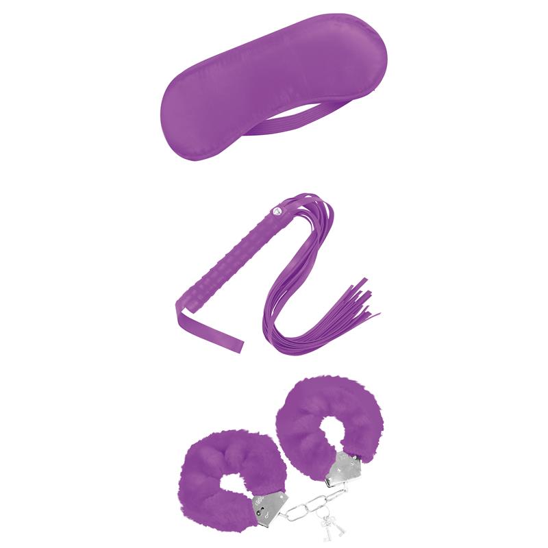 INTOYOU BDSM LINE - SET DE BONDAGE PARA PRINCIPIANTES BEGINNERS 3 PIEZAS PÚRPURA