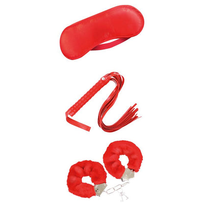 INTOYOU BDSM LINE - SET DE BONDAGE PARA PRINCIPIANTES BEGINNERS 3 PIEZAS ROJO