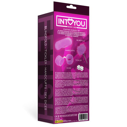 INTOYOU BDSM LINE - SET DE BONDAGE PARA PRINCIPIANTES STARTERS 4 PIEZAS PÚRPURA