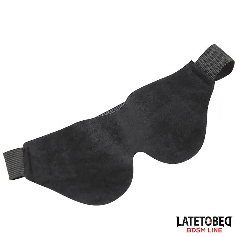 LATETOBED BDSM LINE - SET DE RESTICCIONES 3 PIEZAS ANTIFAZ, ESPOSAS MUÑECAS Y TOBILLOS AJUSTABLES