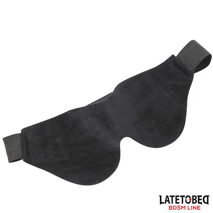 LATETOBED BDSM LINE - SET DE RESTICCIONES 3 PIEZAS ANTIFAZ, ESPOSAS MUÑECAS Y TOBILLOS AJUSTABLES