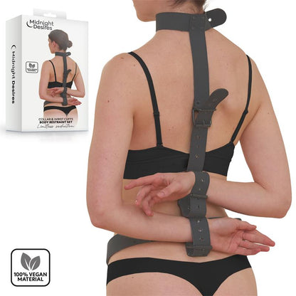 MIDNIGHT DESIRES - SET DE RESTRICCIONES CON COLLAR Y ESPOSAS