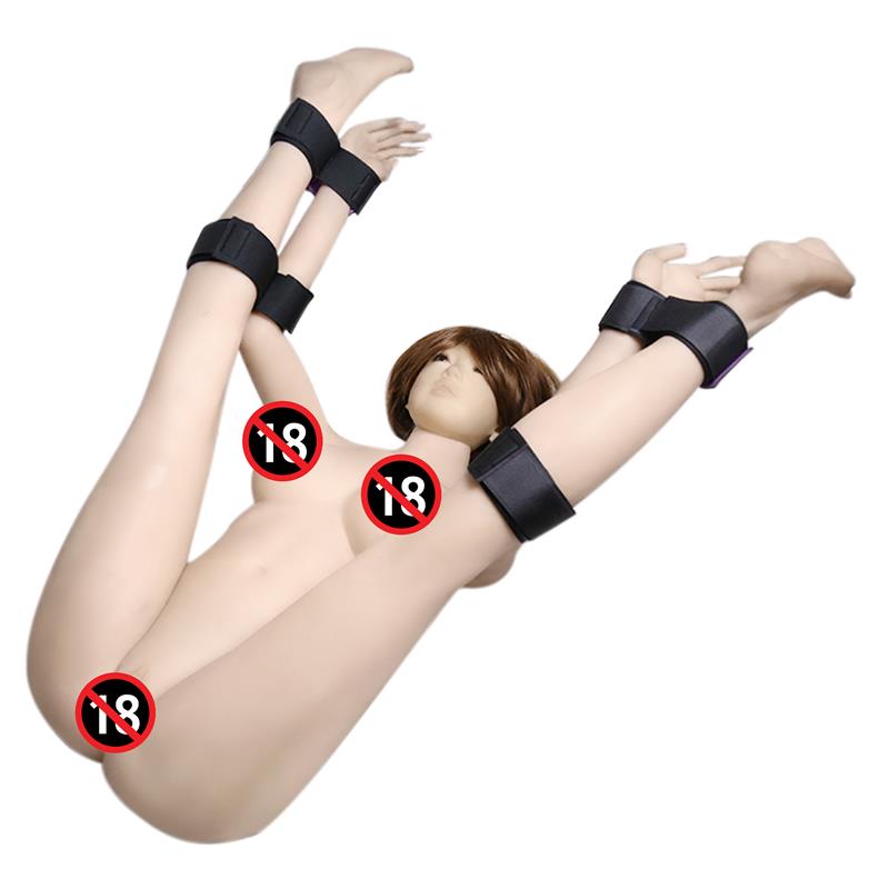 LATETOBED BDSM LINE - SET DE RESTRICCIONES CON ESPOSAS PARA MUÑECA Y TOBILLO AJUSTABLES